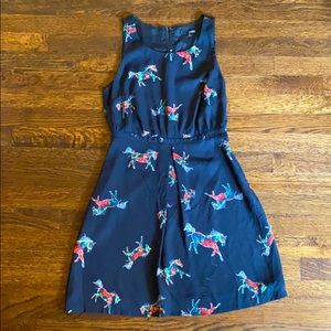 Ladakh Navy Dress with Horses- Size S